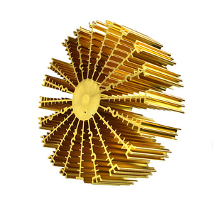 Venta al por mayor de fábrica Cobre Soldadura Tubos de calor Extrusión de aluminio Hebilla Aleta Disipador de calor con base - Product Image 5