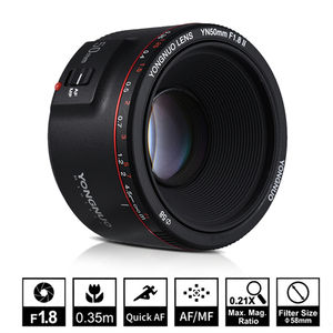 Pour canon EOS 60D 70D 5D2 appareil photo reflex numérique objectif 50mm YN50MM <span class=keywords><strong>YONGNUO</strong></span> marque F1.8 objectif 50mm pour Nikon - Product Image 3