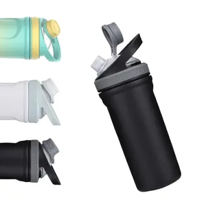 Bottiglia Shaker Shaker personalizzata per palestra in acciaio inossidabile bottiglia per Shaker per acqua 24oz