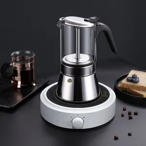 Coffee Espresso Odm Oem 3 6 9 Cups Stovetop Espresso Moka Pot Coffee Maker Stainless Steel Electric Stove Top Coffee Moka Pot