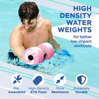 Ensemble d'haltères de piscine haute densité poignées en mousse Eva poids à remplir Aqua thérapie perte Sports nautiques eau haltère aquatique