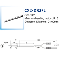 Tête de capteur optique Chanko, unité à fibre réfléchissante avec manchon d'extrémité étendu, sonde de remplacement directe pour Key FU-48U