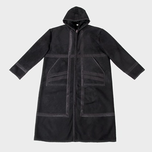 2026 Nuevo Abrigo Largo Kaftan con Capucha para Hombre Musulmán, Cálido, Suave y Grueso, Estilo Casual, Color Sólido, Kimono con Bolsillos y Cremallera para Hombres M137 - Product Image 6
