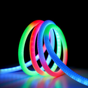 360 ° Glowing Mesh Weave Neon <span class=keywords><strong>Led</strong></span> DC5V IP67 Musique Synchronisée Effet d'eau courante Adressable Réticule <span class=keywords><strong>Led</strong></span> Bande - Product Image 3