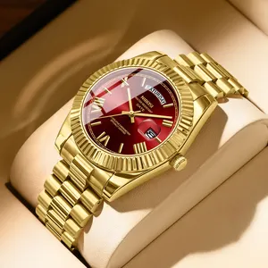 New Nibosi 2628 Thép Không Gỉ Bạc Đa Chức Năng Thời Gian Màu Xanh Lá Cây Quay Số 40Mm Người Đàn Ông Của Đồng Hồ Sang Trọng Thương Hiệu Thạch Anh Đồng Hồ Cho Nam Giới - Product Image 1