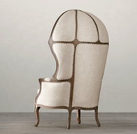2024 chaise rembourrée Antique en bois massif Patchwork couleur mode loisirs chaise longue/chaise cage à oiseaux en fibre de verre