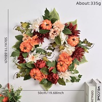 Automne Guirlande Jaune Feuille D'érable Artificielle Fleurs Décoratives Ruban Plantes pour Porte D'entrée Festive Suspendus Thanksgiving Pâques