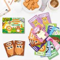 Cartes mémoire personnalisées à associer pour les enfants, apprentissage de l'anglais, jouets éducatifs Montessori pour tout-petits avec des thèmes animaliers