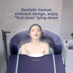 <strong>Bathtub</strong> Adult Heightening Pvcfoldablekids Bath Thickened <strong>Bathtub</strong> for Home <strong>Inflatable</strong> <strong>Bathtub</strong> Adult Bath Bucket - Product Image 1