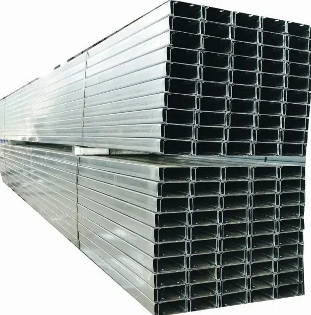 2 inches c section 16mn channel steel galvanized h-beam gi steel purlins u-channel-steel building workshop price