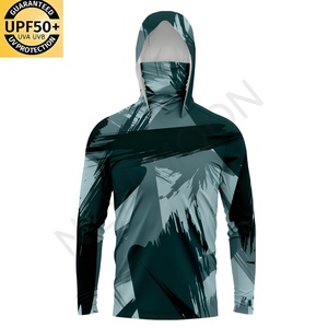 Hoodie de pêche à manches longues avec logo personnalisé, sublimation, imperméable, UPF50+, camouflage, protection solaire - Product Image 5