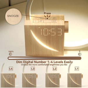 Tùy Chỉnh Hiện Đại Phong Cách Bàn Máy Tính Để Bàn Kỹ Thuật Số Đồng Hồ Báo Thức Phòng Ngủ Cạnh Giường Ngủ Mặt Trời Mọc Mô Phỏng Thức Dậy Ánh Sáng Đèn Đồng Hồ Báo Thức - Product Image 6