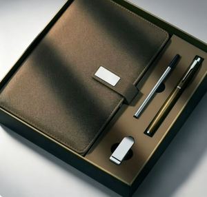 Wholesale Promotional Luxury Gifts Item Notebook A5 Leather Journal <b>Refillable</b> Luxury Diary Business Corporate Gift Set With <b>Pen</b> - Product Image 2