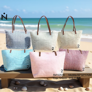 Bolso de playa con estampado en forma de W, 56x37x17cm, para mujer, uso en verano - Product Image 3