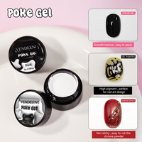 Vendeeni Poke Gel: Colle à Ongles pour Nail Art, Vernis Blanc et Noir avec Gel à Piquer, Vernis à Ongles OEM, Couche de Base en Gel Dentelle