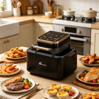 Freidora de Aire sin Aceite Anbolife al por Mayor, 9L, Pantalla Táctil, 9 Menús, 1700W, Tapa de Cristal, Cesta Antiadherente, Protección contra Sobrecalentamiento, OEM/ODM