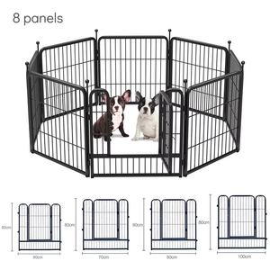 Eavy Duty metallo animale barriera giardino cortile RV campeggio recinzione per cane e coniglio Pet box esterno decorativo recinzione per cani - Product Image 3