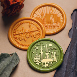 Hochwertige Weltstadt-Gedenk medaillen serie New York <span class=keywords><strong>Seoul</strong></span> Tokyo Wax Seal Stamp Head - Product Image 1