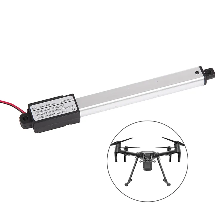 Best selling model JS35A 6v/12v high speed super light weight Electric linear actuator for robot/lab instrument/toy/machine