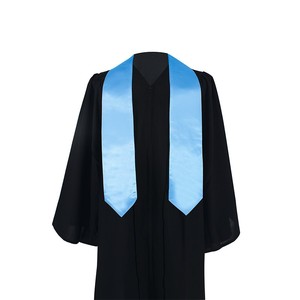Écharpe de graduation <span class=keywords><strong>bleu</strong></span> <span class=keywords><strong>ciel</strong></span> unie, grande quantité, vente chaude - Product Image 2