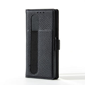 เคสใส่บัตรหนังแท้ดีไซน์ล่าสุด พร้อมฟิล์มกันรอยหน้าจอ สำหรับ Z Fold ผลิตจากโรงงาน OEM - Product Image 6