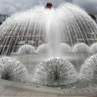 Meilleure vente 2024 : Fontaine musicale à écran d'eau extérieur personnalisée, spectacle de danse sur le sol, acier inoxydable 304, design moderne pour hôtels