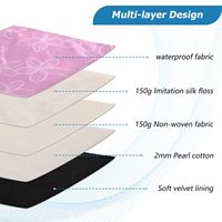Sac à ordinateur portable personnalisé en tissu matelassé, motif fleur rose Hawaï, mallette de protection antichoc, sacoche pour ordinateur portable