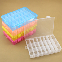 6/10/12/15/24/28/36 grilles amovibles en plastique Transparent organisateur bijoux perle étui couvercle conteneur boîte de rangement pour bijoux pilule
