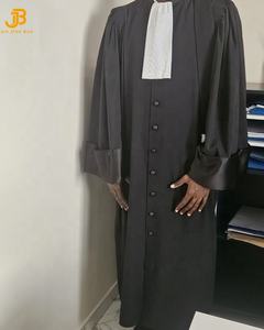 Calidad superior Corte negro tradicional Regalia legal Atuendo judicial Abogado Avocat <span class=keywords><strong>Magistrados</strong></span> Bata <span class=keywords><strong>y</strong></span> Bata - Product Image 2