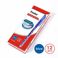 Stylo effaçable à encre gel bleue, faible MOQ (12 pièces/boîte), 0,5 mm avec gommes à effacer sur l'extrémité, pour fournitures scolaires et de bureau