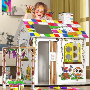 SY玩具3D DIY儿童艺术工艺品纸着色画屋汽车儿童绘画儿童玩具益智玩具 - Product Image 2