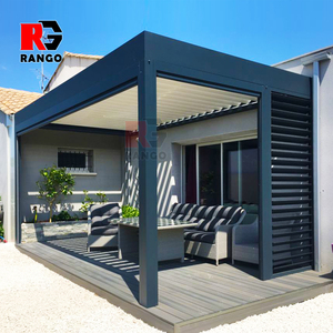 Prix de <span class=keywords><strong>pergola</strong></span> en <span class=keywords><strong>aluminium</strong></span> bioclimatique solide Profil de lames personnalisées Louvre de <span class=keywords><strong>pergola</strong></span> Alfresco étanche pour véranda - Product Image 1
