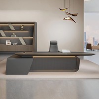 Bureau d'ordinateur de luxe en bois massif peu encombrant en forme de L avec tiroirs de rangement et bordure en PVC pour