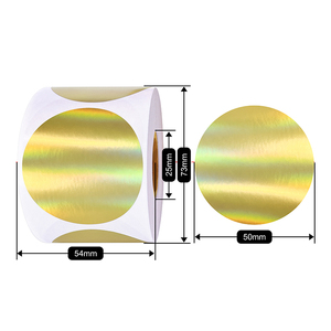 Vòng Tròn Trực Tiếp Nhiệt Có Thể In Biểu Tượng Không Thấ<span class=keywords><strong>m</strong></span> Nước Dán Bền Vinyl Hàng Tồn Kho Vận Chuyển Nhãn Với Vĩnh Viễn Dính - Product Image 4