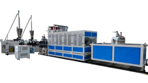 Machine d'extrusion de profilés pour tôles de toiture en plastique composite ASA PVC ondulé - Product Image 6