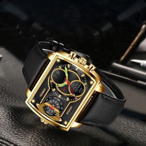 Foxbox Fb009 New Man Watch Square <b>Digital</b> Business Quartz Wristwatch Dual Display <b>Clock</b> Waterproof Men Watch - Product Image 3