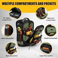 Sac de Kit de travail d'entrepreneur portable robuste sac à dos robuste multi-poches outil de peinture