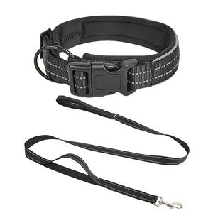 Correas tácticas reflectantes para perros grandes, arnés de nailon para mascotas con cuerdas para el pecho y los hombros, Correa y Collar para perros fáciles de usar - Product Image 1