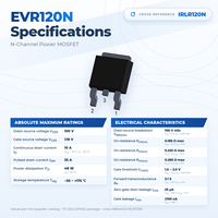 Transistor MOSFET Trench N-Channel EvolE 100V 10A TO-252 (DPAK) Level Logika Rendah RDS(on) 0.185 PWM Power Switching IRLR120N