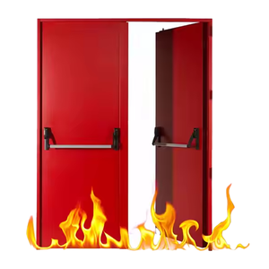 Puertas contra incendios de entrada de acero de doble hoja oscilantes insonorizadas de Metal personalizadas para aplicación <span class=keywords><strong>Puerta</strong></span> de salida de incendios comunal - Product Image 2