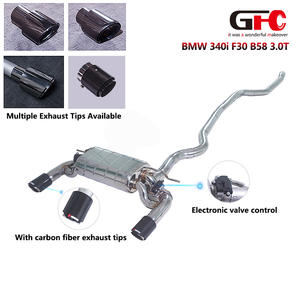 Sistema di Scarico CatBack GFC Pronto per la Spedizione in Acciaio Inox 304 per BMW F30 340i 3.0T con Doppio Sistema Valvetronic e Terminale in Fibra di Carbonio - Product Image 2