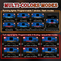 Barre lumineuse LED multifonction pour voiture de 37 pouces, clignotant, frein, marche arrière, montage arrière pour feux arrière