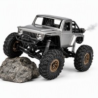 Camion tout-terrain RC 4x4 1:14 en métal moulé sous pression avec effets de fumée et d'eau 2,4 GHz pour enfants