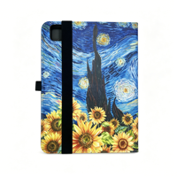 Étui pour tablette en cuir PU personnalisé JFG 10,5/12,9 pouces iPad Air 3 2017/2019 Housse folio rotative à 360 degrés Porte-crayon Design PC