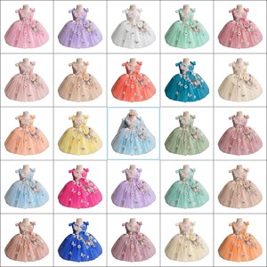 Vestido <span class=keywords><strong>de</strong></span> Fiesta <span class=keywords><strong>de</strong></span> Satén <span class=keywords><strong>de</strong></span> Lujo para Niñas, <span class=keywords><strong>Ropa</strong></span> <span class=keywords><strong>de</strong></span> Diseñador para Niños al por Mayor, Vestido Formal para Bodas y Fiestas - Product Image 3