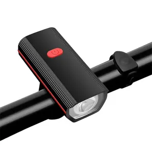 Lampu depan sepeda LED tipe C, klakson lampu depan sepeda pengisian daya USB tahan air, aksesori bersepeda multifungsi