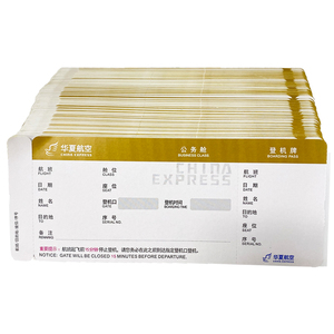 Étiquette en carton personnalisée en usine, impression numérique 210 g/m², carte d'embarquement/billet d'avion, fabricant OEM - Product Image 6
