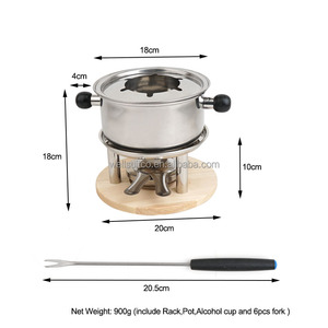 Ensemble traditionnel de 6 fourchettes à <span class=keywords><strong>Fondue</strong></span> au fromage en acier inoxydable, ensemble de <span class=keywords><strong>Fondue</strong></span> avec brûleur pour <span class=keywords><strong>la</strong></span> viande au fromage et le chocolat - Product Image 4