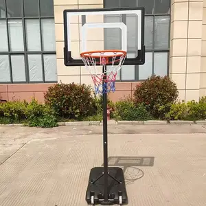 Soporte de aro de baloncesto al aire libre de alta calidad malla de cesta con soporte aro de baloncesto portátil ajustable profesional