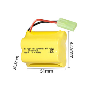 Nhà Máy Bán buôn 6V 700mAh <span class=keywords><strong>NiCd</strong></span> di động gói AA <span class=keywords><strong>6.0V</strong></span> có thể sạc lại pin để bán - Product Image 1